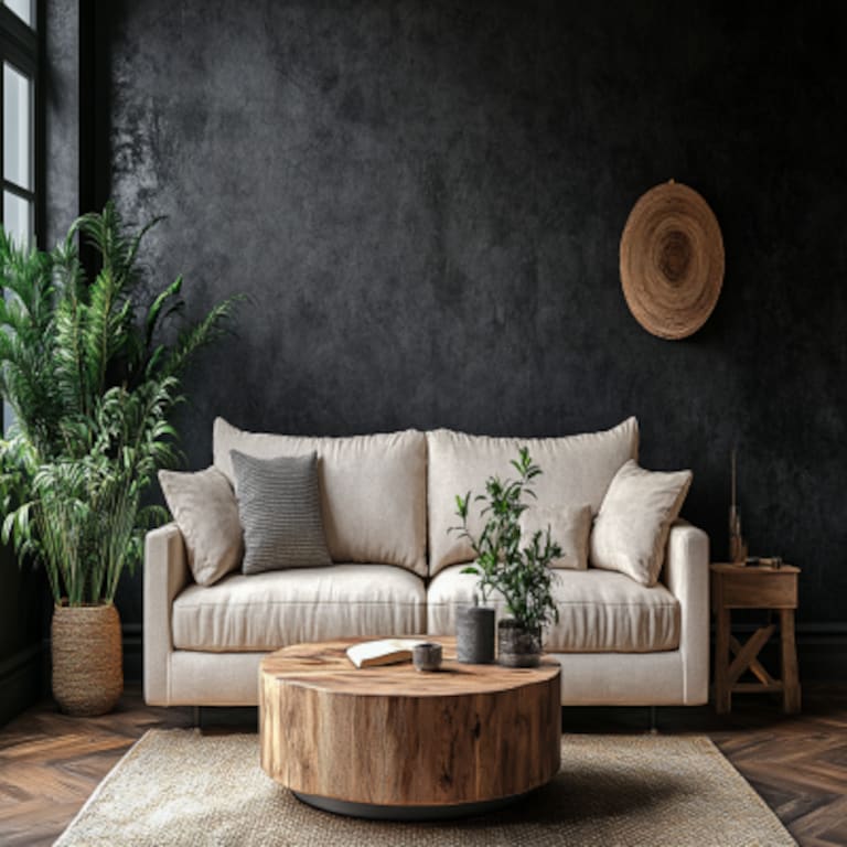 Modern Dark Grey Wall Paint Design