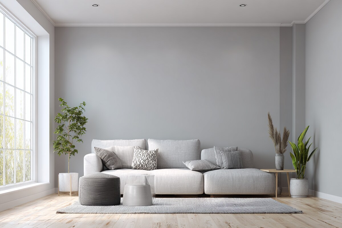 Modern Light Grey Wall Paint Design for Living Room Modern Light Grey Wall Paint Design for Living Room