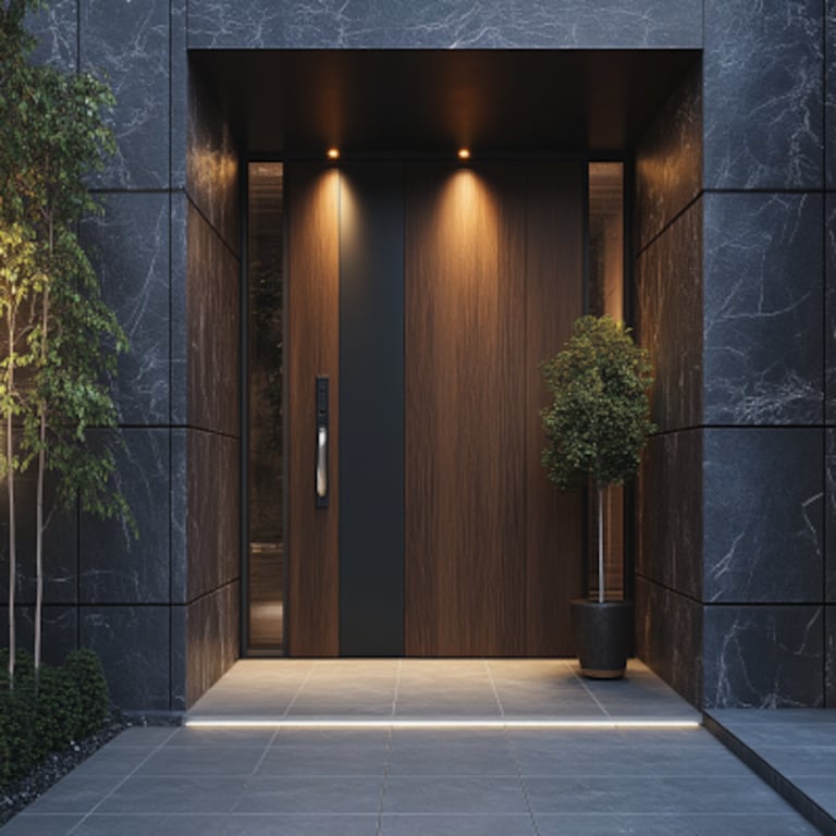 Modern Matte Finish Swing Door Design for Entrance Doors