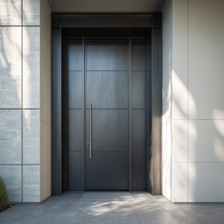 Modern Matte Main Door with Streamlined Swing Design