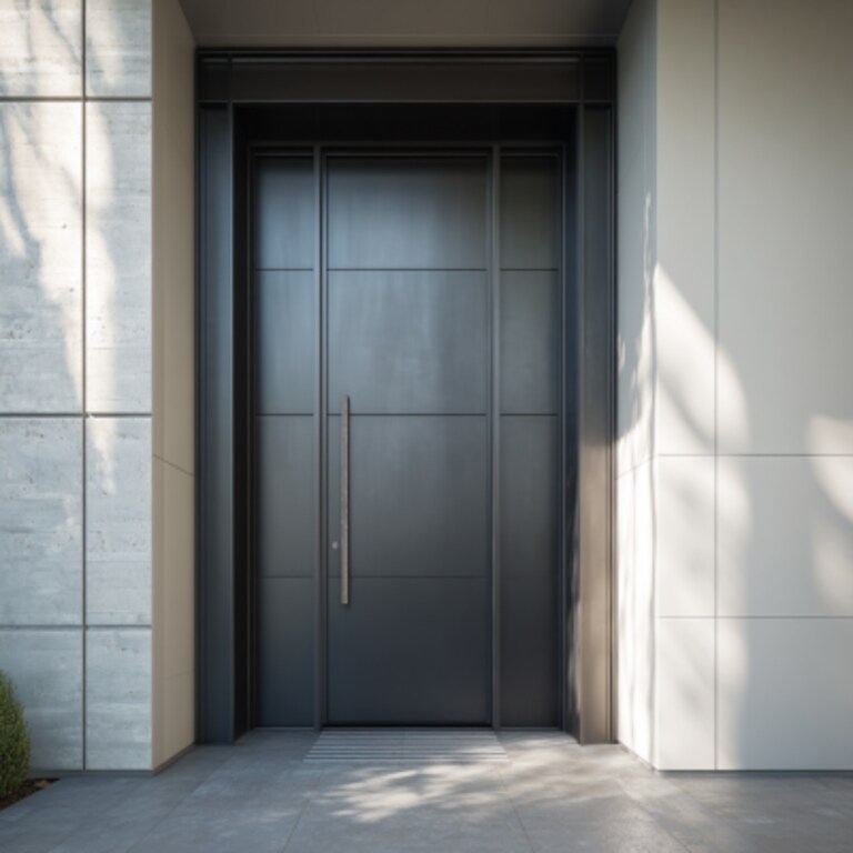 Modern Matte Main Door with Streamlined Swing Design