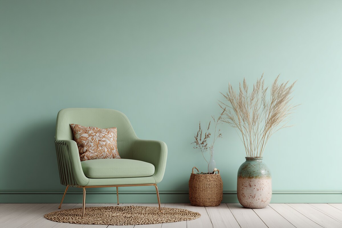 Modern Pastel Green Wall Paint Design Modern Pastel Green Wall Paint Design