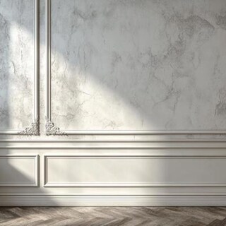 Modern Wall Design with White Trims and Painting