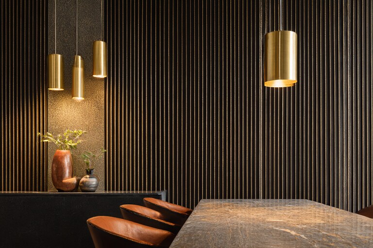 Modern Wall Panel with Louvers and T Patti Detailing Wall Design