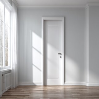 Modern White Single Door Design Ideal for Living Room and Bedroom