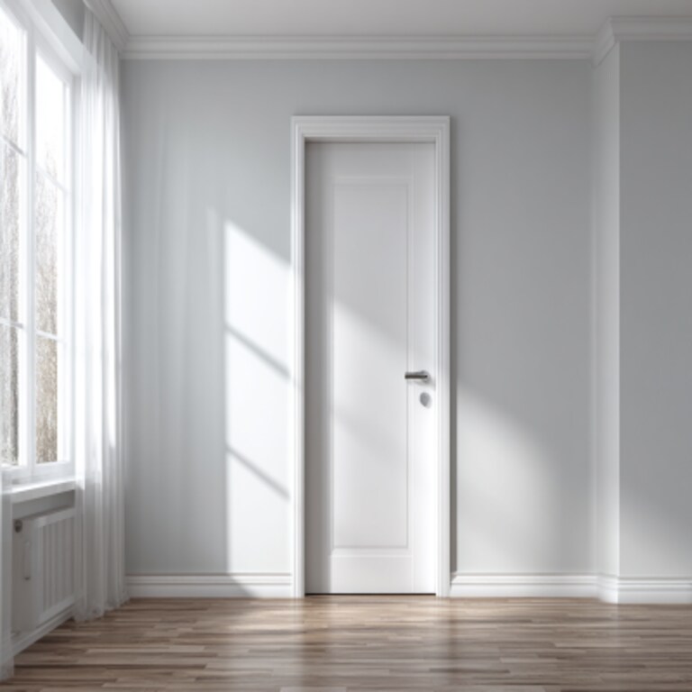 Modern White Single Door Design Ideal for Living Room and Bedroom
