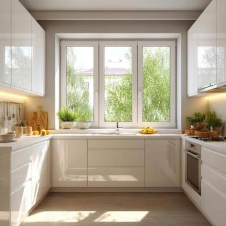 Modern White Swing Window Design For Kitchens