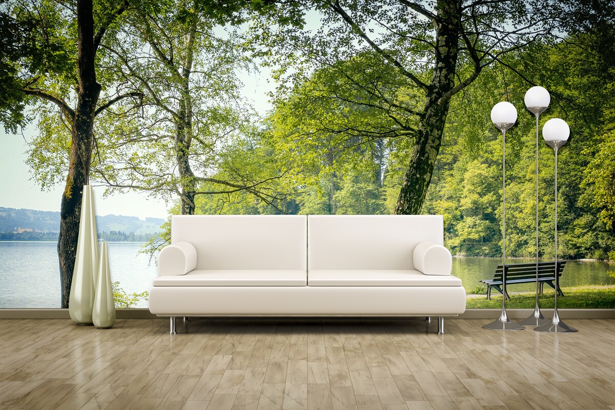 Nature Based 3D Wall Painting Designs for Living Room