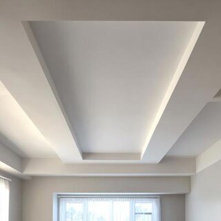 Rectangle Contemporary Single Layer False Ceiling Design with Paint Finish