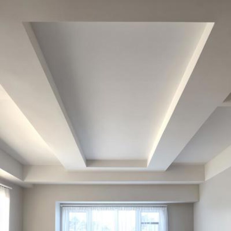 Rectangle Contemporary Single Layer False Ceiling Design with Paint Finish Rectangle Contemporary Single Layer False Ceiling Design with Paint Finish