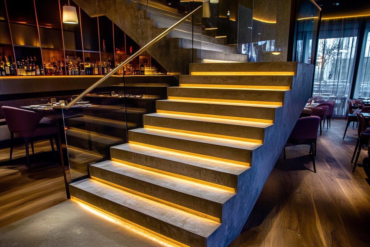 Contemporary L-shaped concrete Staircase Design Contemporary L-shaped concrete Staircase Design