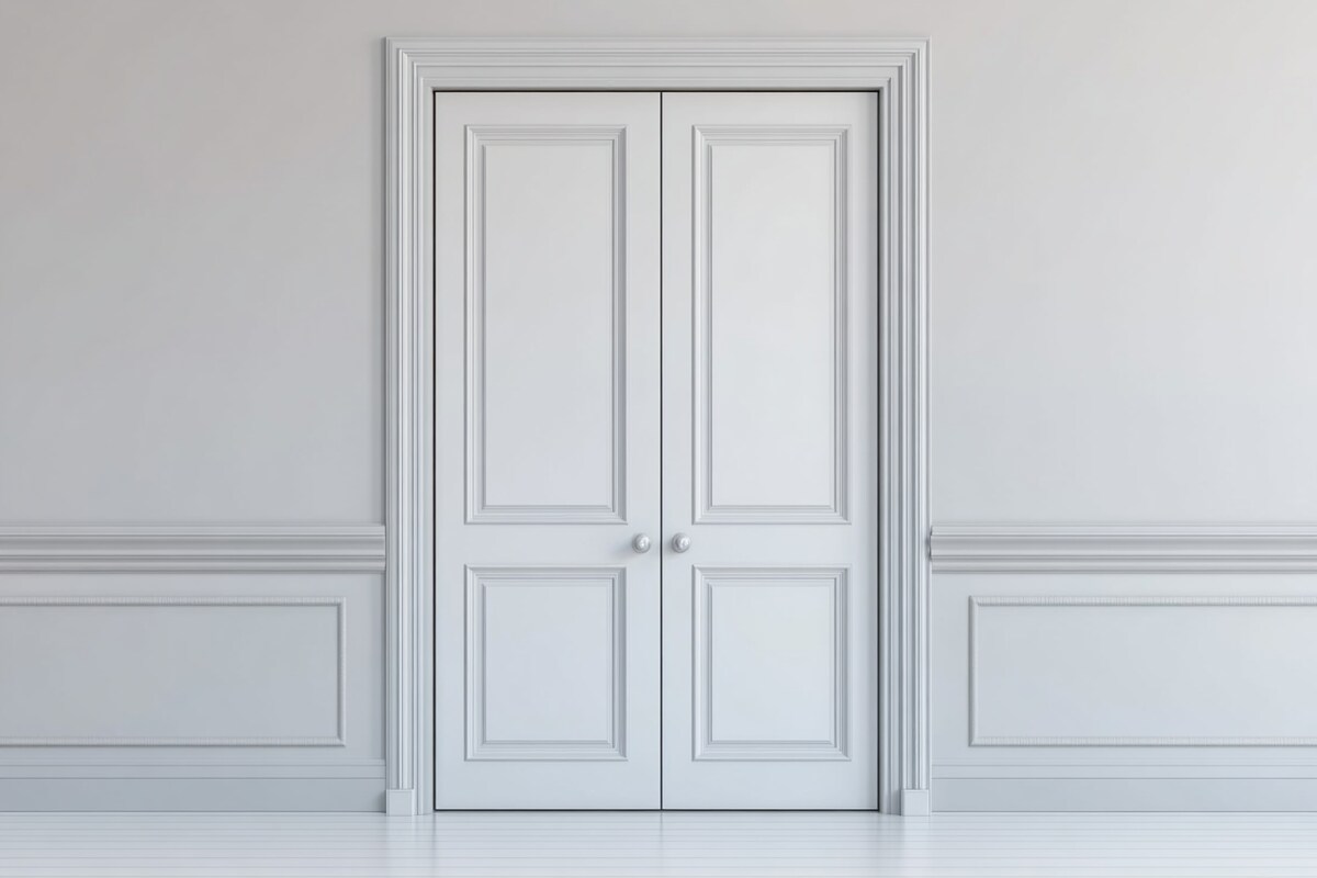 Minimal Swing Double Door Design with Matte Finish Minimal Swing Double Door Design with Matte Finish