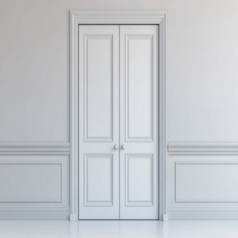 Minimal Swing Double Door Design with Matte Finish