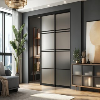 Modern Matte Finish Sliding Door Design for Living Rooms and Bedrooms