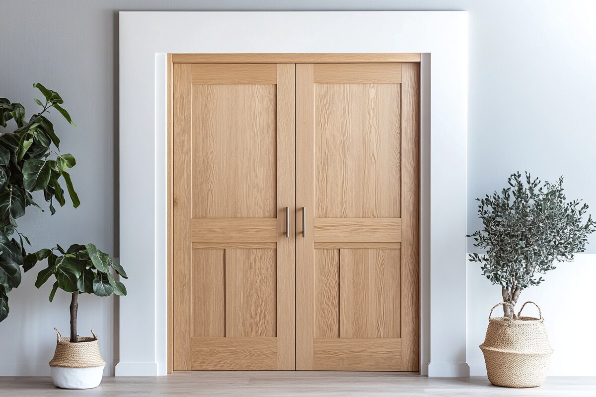 Scandinavian Swing Double Door Design with Matte Finish Scandinavian Swing Double Door Design with Matte Finish