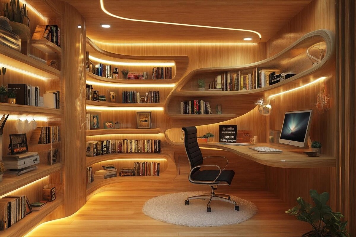 Sleek Crockery Unit Design with White Acrylic Finish