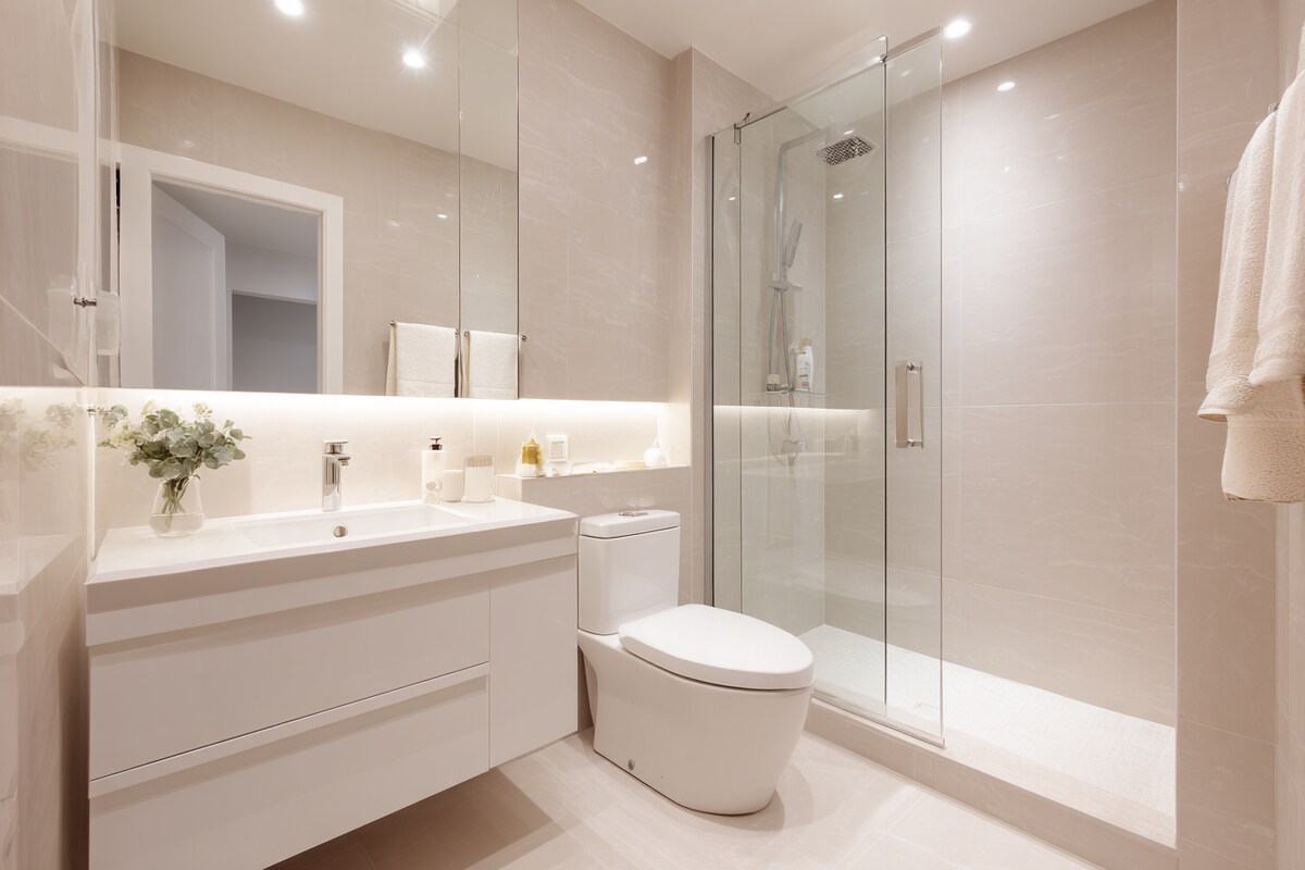 Small Bathroom Idea With A Light Colour Palette Small Bathroom Idea With A Light Colour Palette