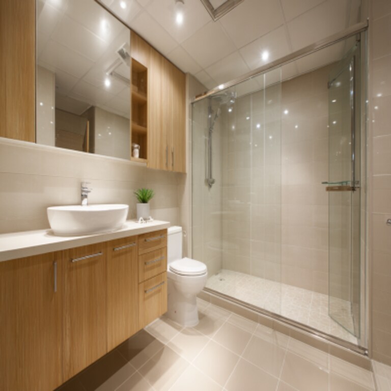 Small Bathroom Idea With Ceiling Lights