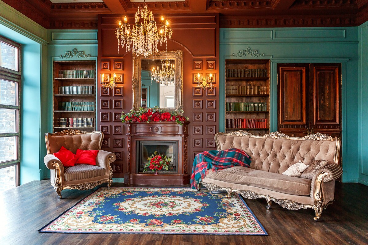 Warm Victorian Living Room