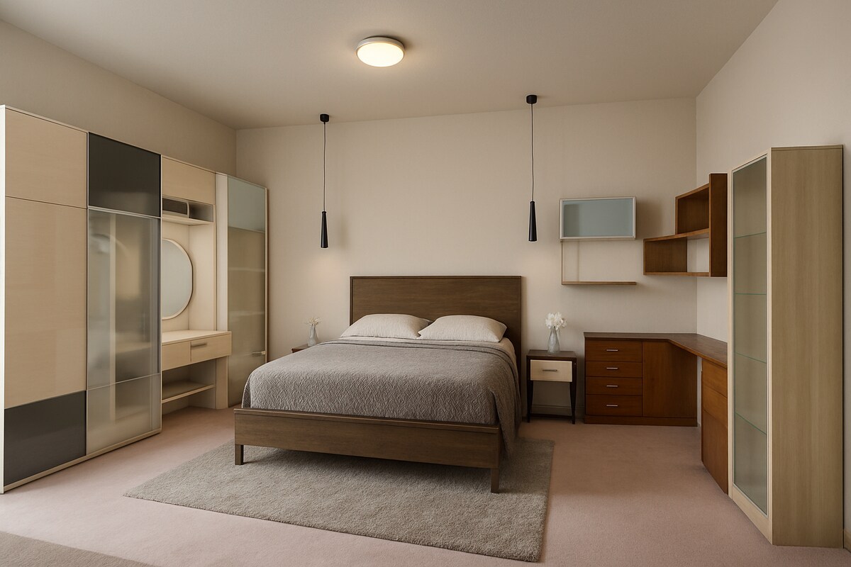 Bedroom with Study Unit and Dressing Storage