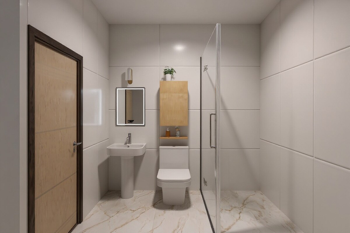 Contemporary Neutral Toned Bathroom