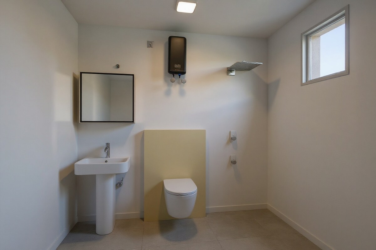 Industrial Minimalist Utility Bathroom