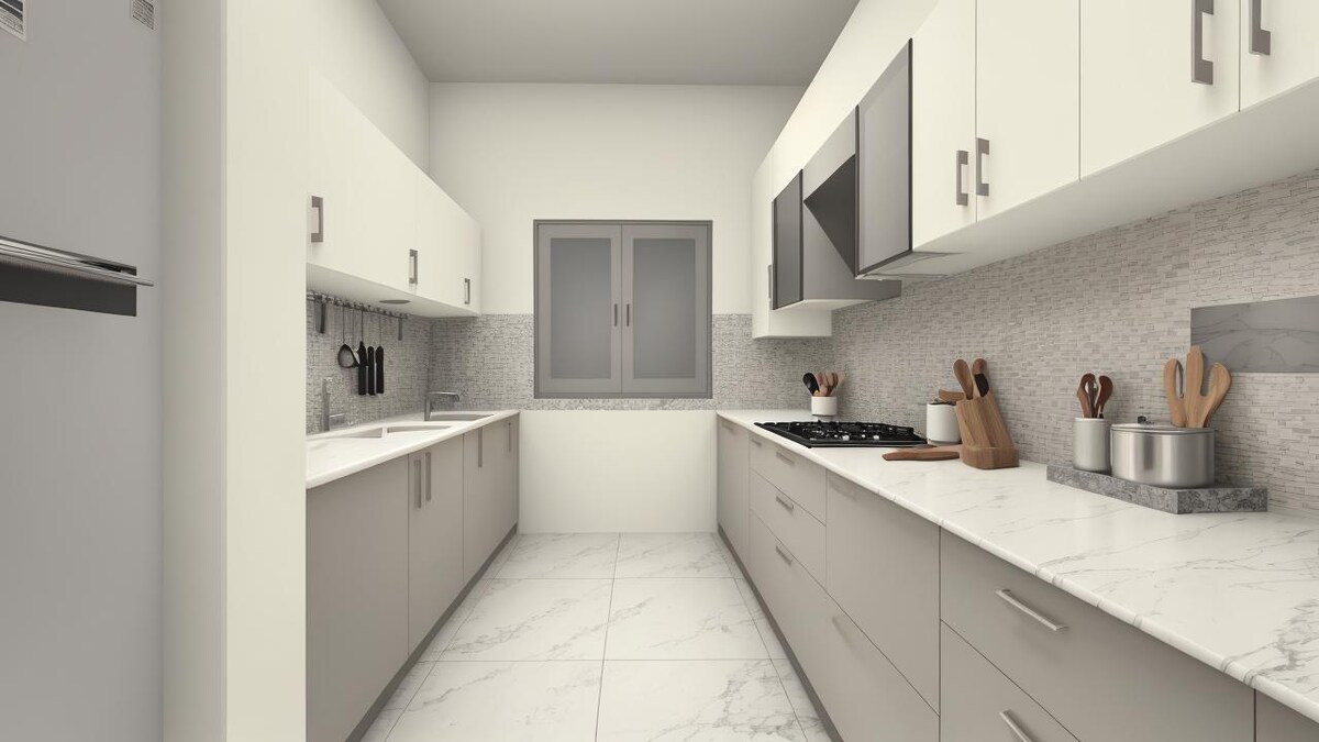 Scandinavian Parallel Modular Kitchen